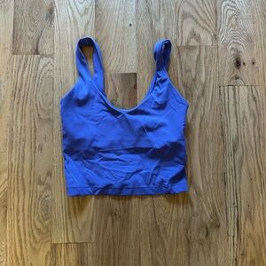 Lululemon Blue Cropped Workout Top